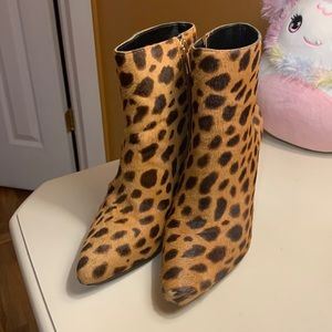 Vince Camuto genuine calf hair booties
